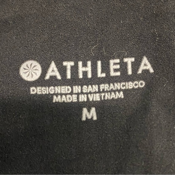 Athleta 7/8 Colorblock Salutation Athletic Leggings W/ Mesh Detail Size Medium - Picture 2 of 5